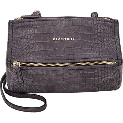 givenchy croc-embossed mini pandora messenger bag|Mini Pandora bag in grained leather with chain .